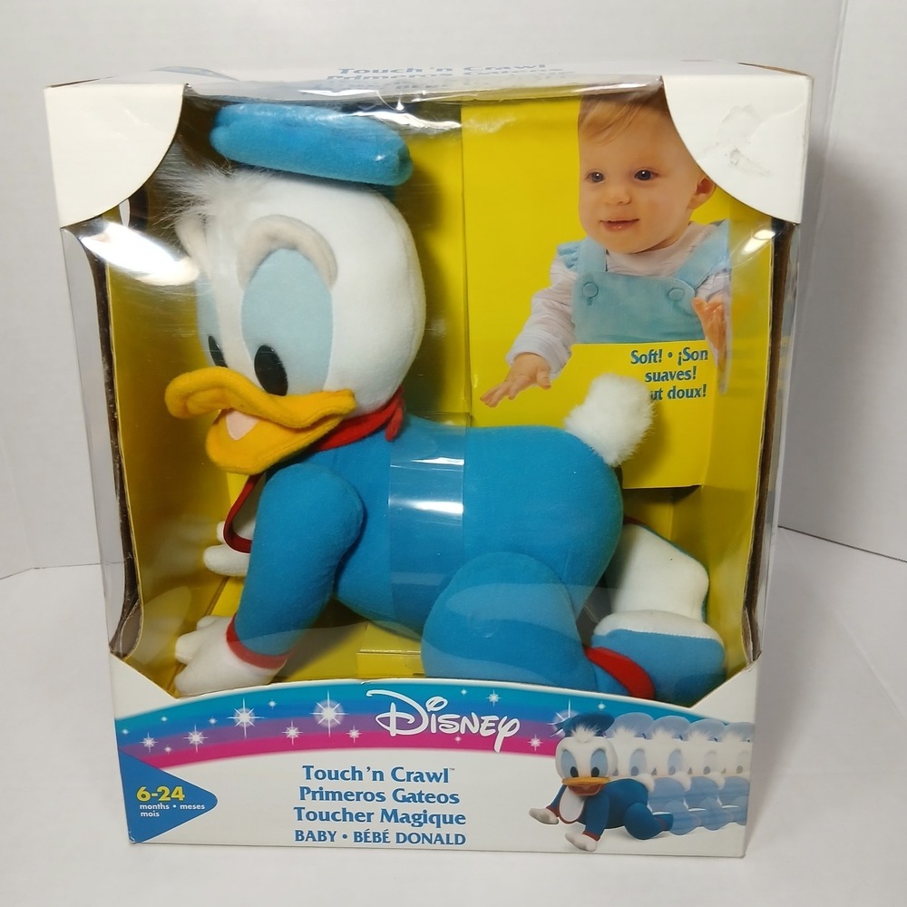 Mattel Donald Duck Plush Crawling Toy Vintage 1995 W/ Box & Instructions Tested